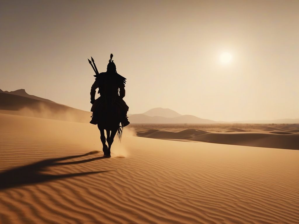 Desert Warrior - epic AI art generated by NovaMotion AI video maker Pakistan