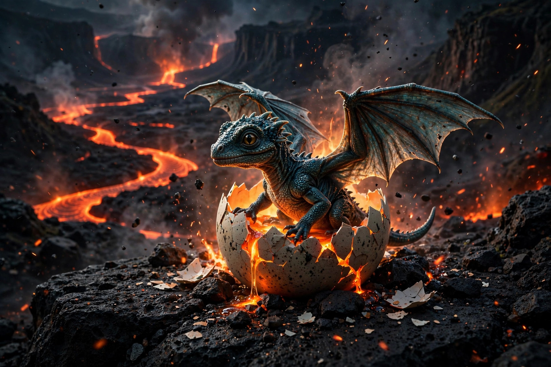 🐉 Baby Dragon Volcano — master prompt